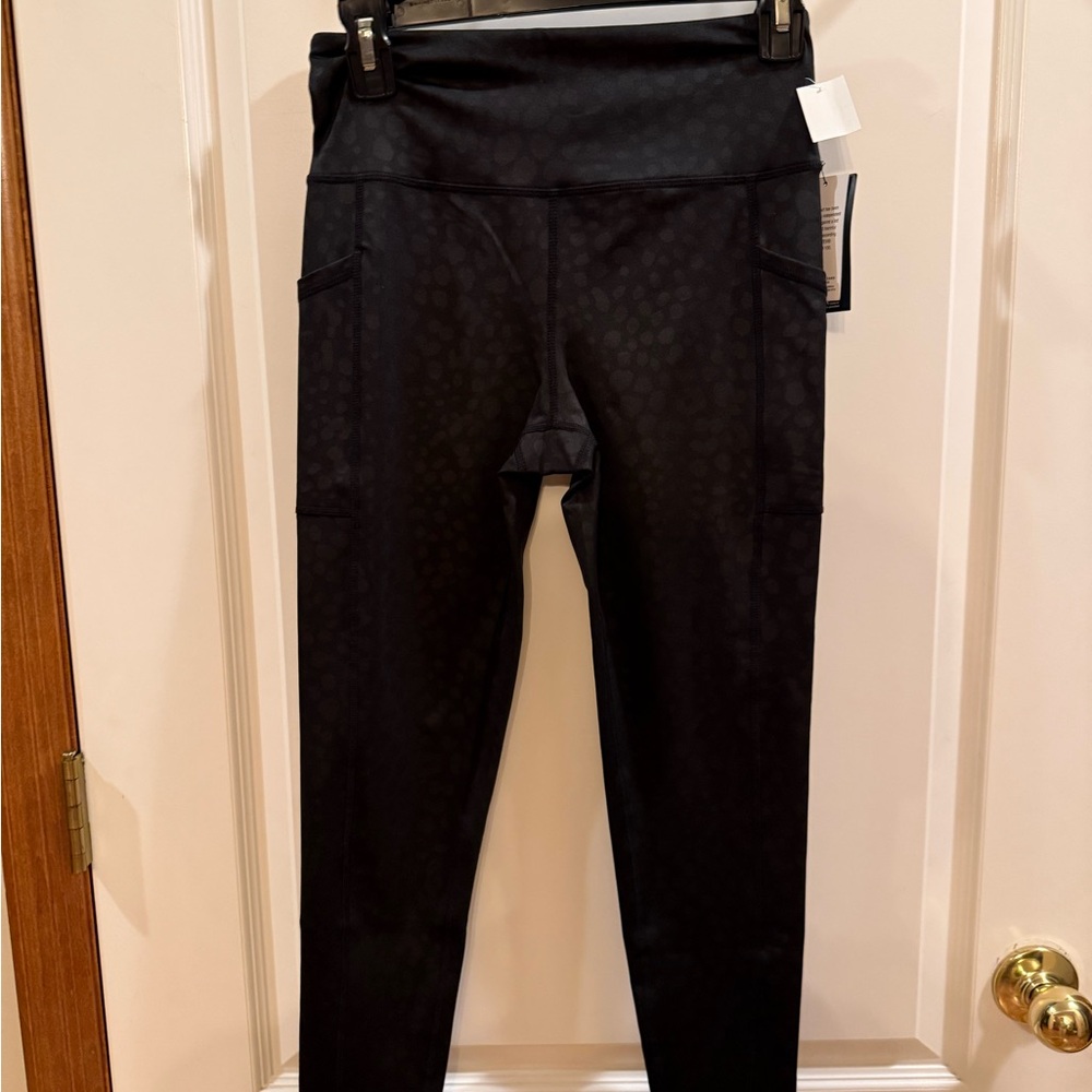 Ideology Black Patterned High-Rise Leggings